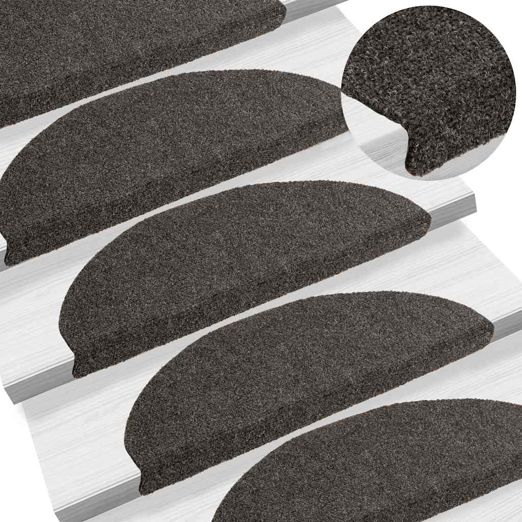Trappematter selvklebende 20 stk 65x21x4 cm antrasitt halvrund store