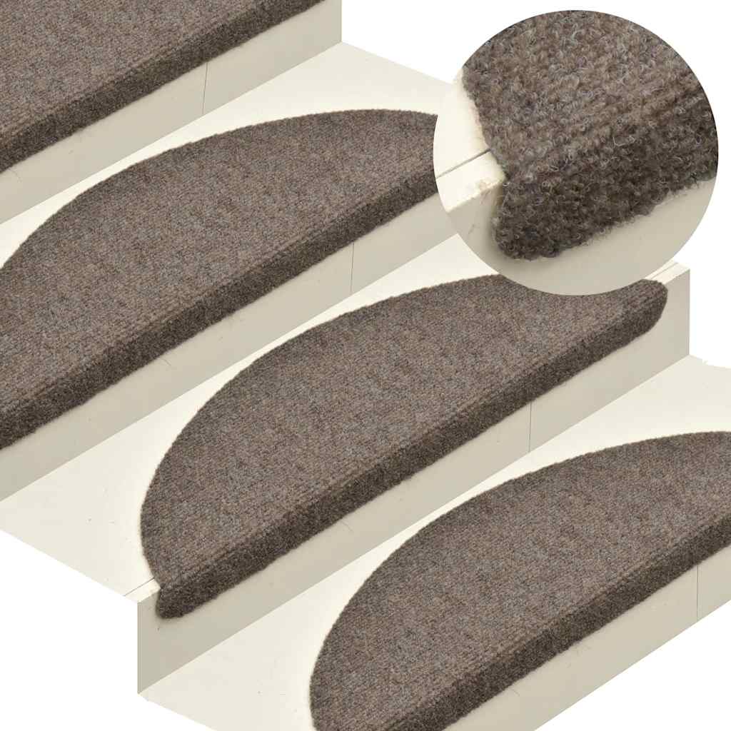 Trappematter selvklebende 20 stk 65x21x4 cm beige halvrund store