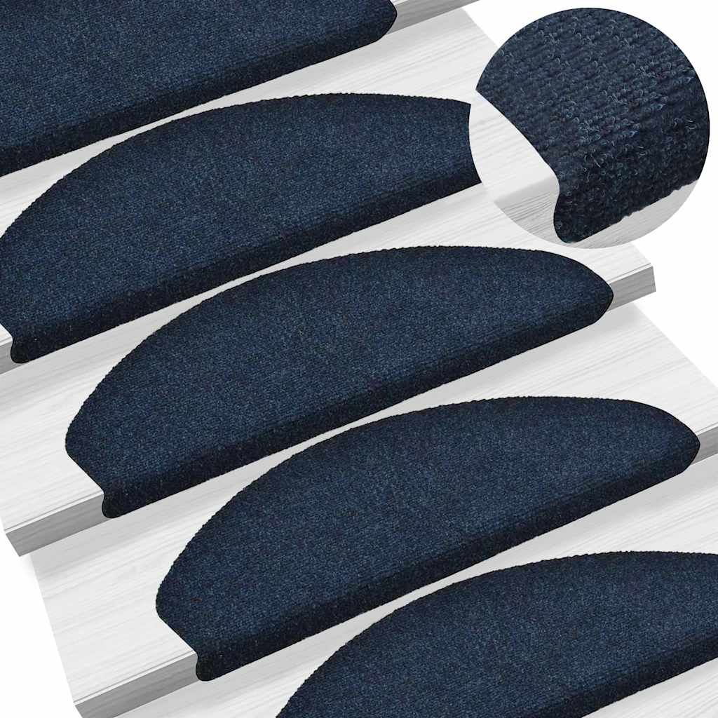 Trappematter selvklebende 20 stk 65x21x4 cm marineblå halvrund store