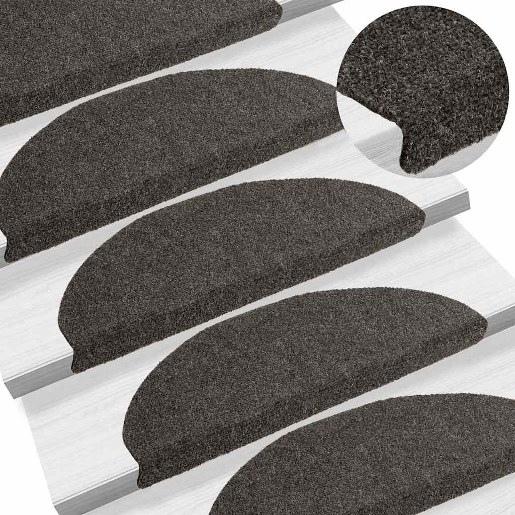 Trappematter selvklebende 30 stk 65x21x4 cm antrasitt halvrund store