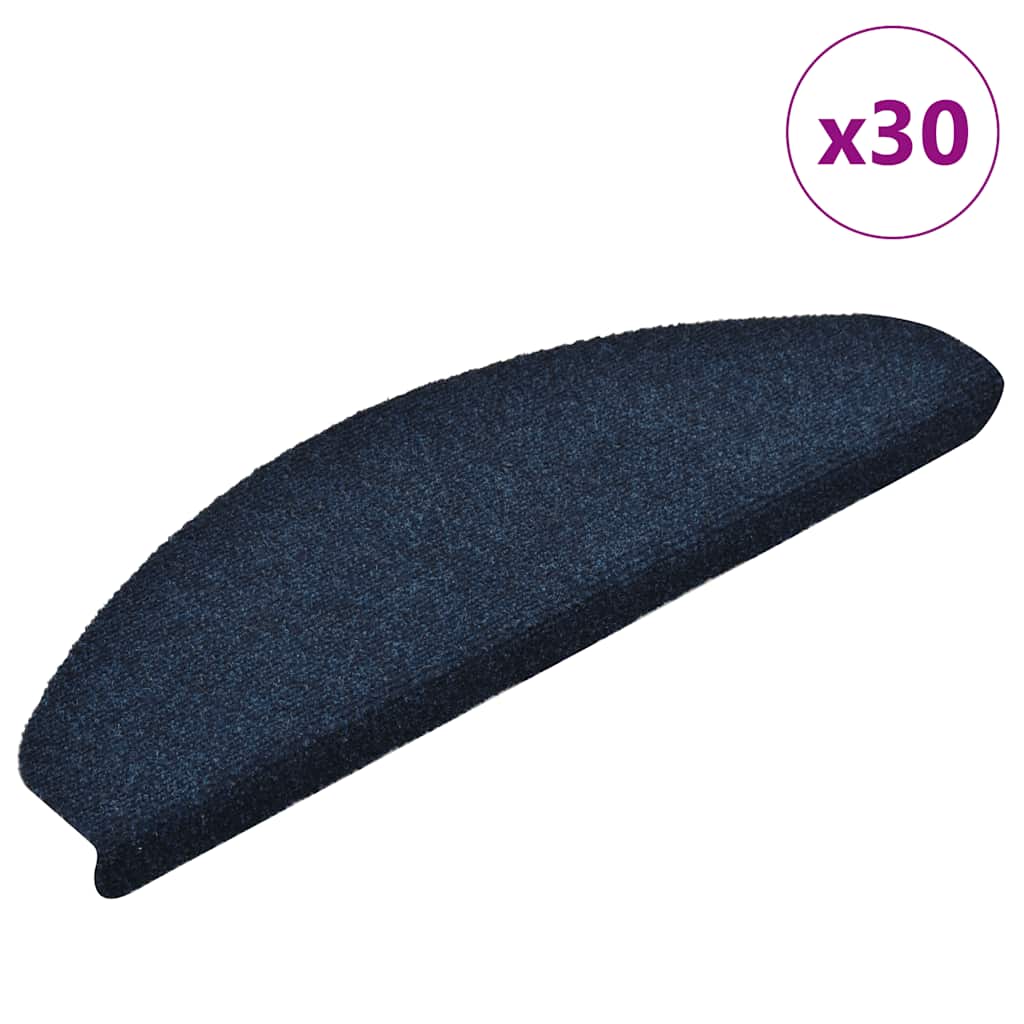 Trappematter selvklebende 30 stk 65x21x4 cm marineblå halvrund store