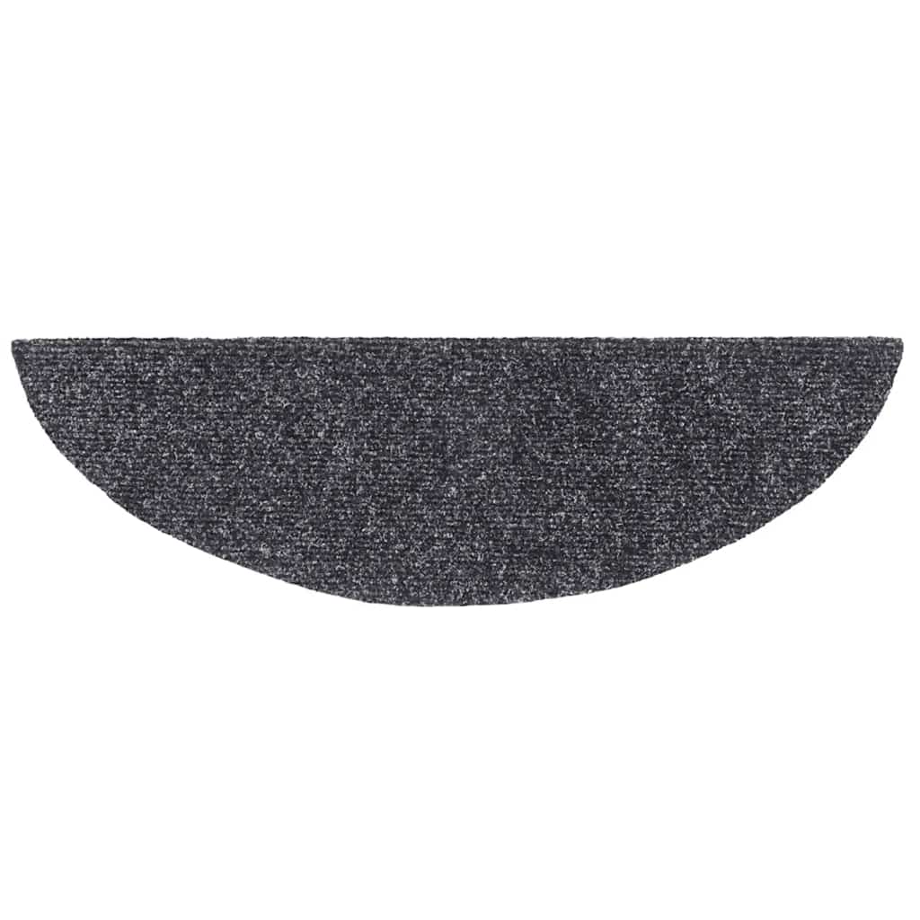 Trappematter selvklebende 20 stk 56x17x3 cm mørkegrå halvrund