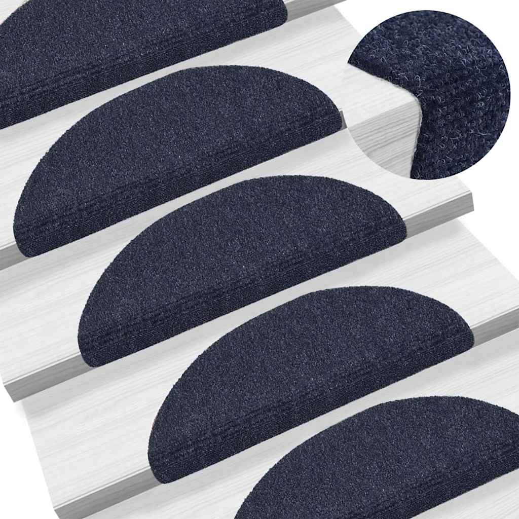 Trappematter selvklebende 20 stk 56x17x3 cm blå halvrund