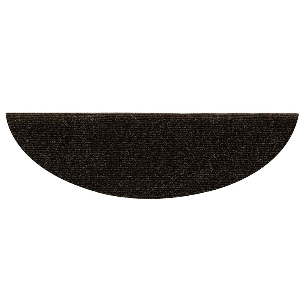 Trappematter selvklebende 20 stk 56x17x3 cm mørkebrune halvrund