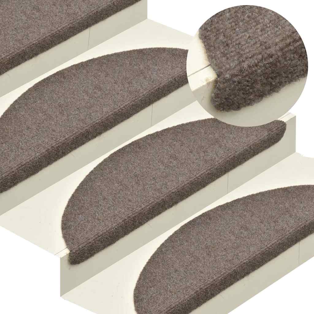 Trappematter selvklebende 20 stk 56x17x3 cm beige halvrund