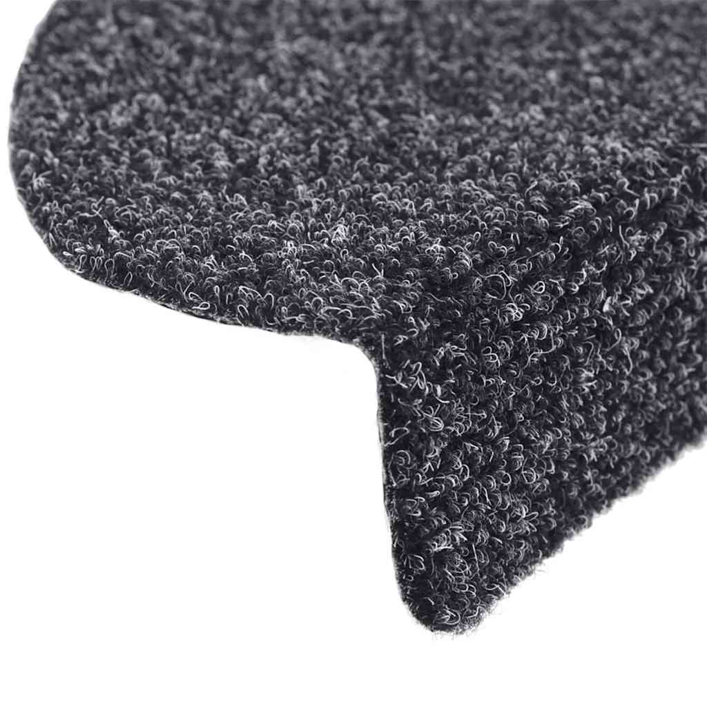 Trappematter selvklebende 30 stk 56x17x3 cm mørkegrå halvrund
