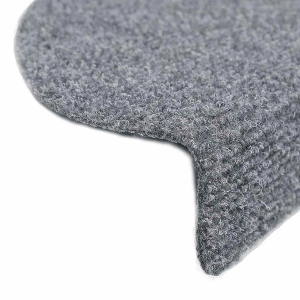 Trappematter selvklebende 30 stk 56x17x3 cm lysegrå halvrund