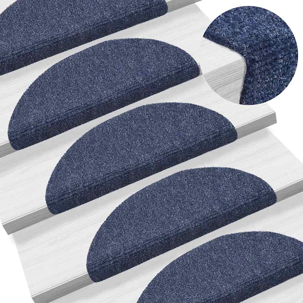 Trappematter selvklebende 30 stk 56x17x3 cm blå halvrund