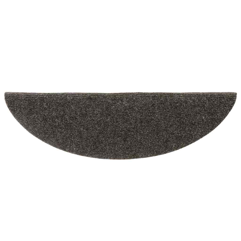 Trappematter selvklebende 30 stk 56x17x3 cm antrasitt halvrund