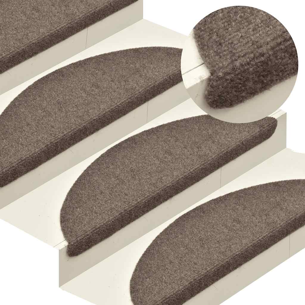 Trappematter selvklebende 30 stk 56x17x3 cm beige halvrund