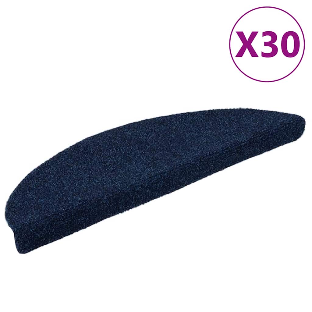 Trappematter selvklebende 30 stk 56x17x3 cm marineblå halvrund
