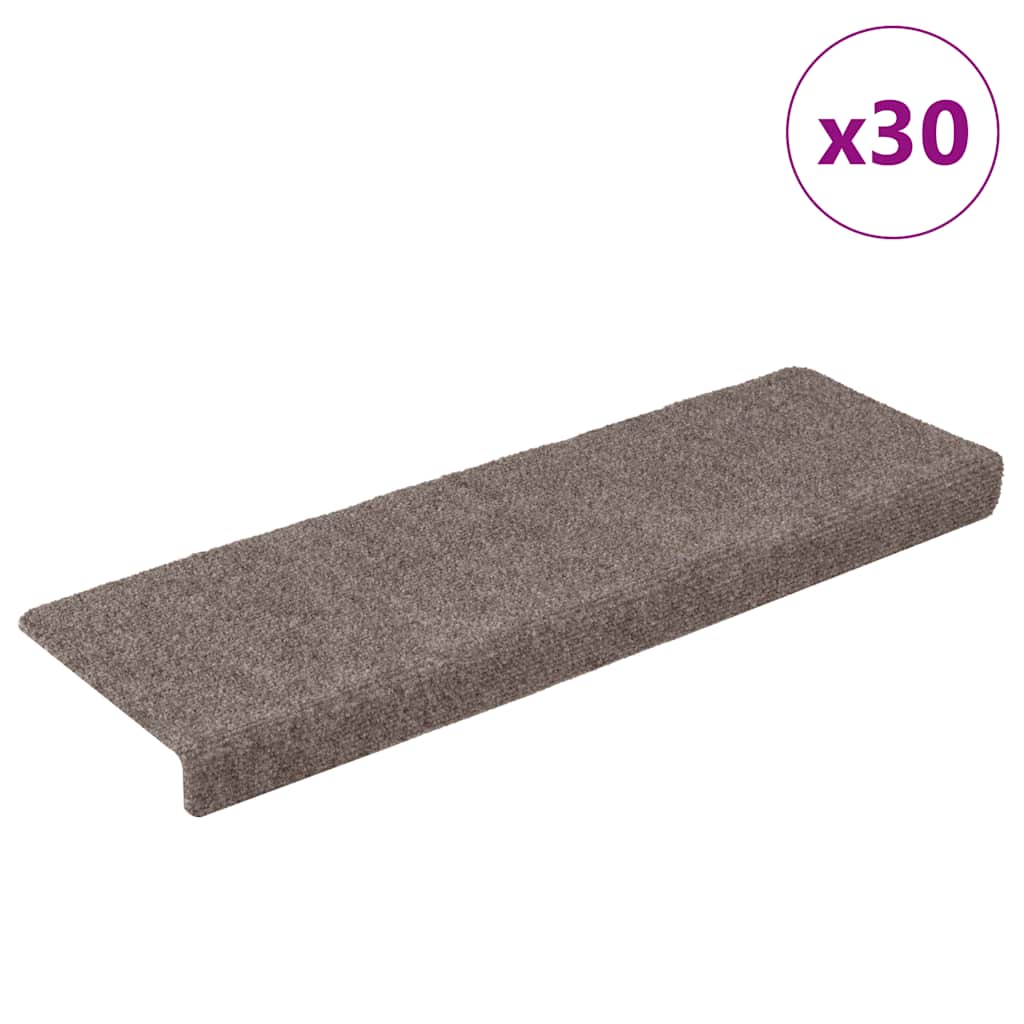 Trappematter selvklebende 30 stk 65x21x4 cm beige rektangulær kant