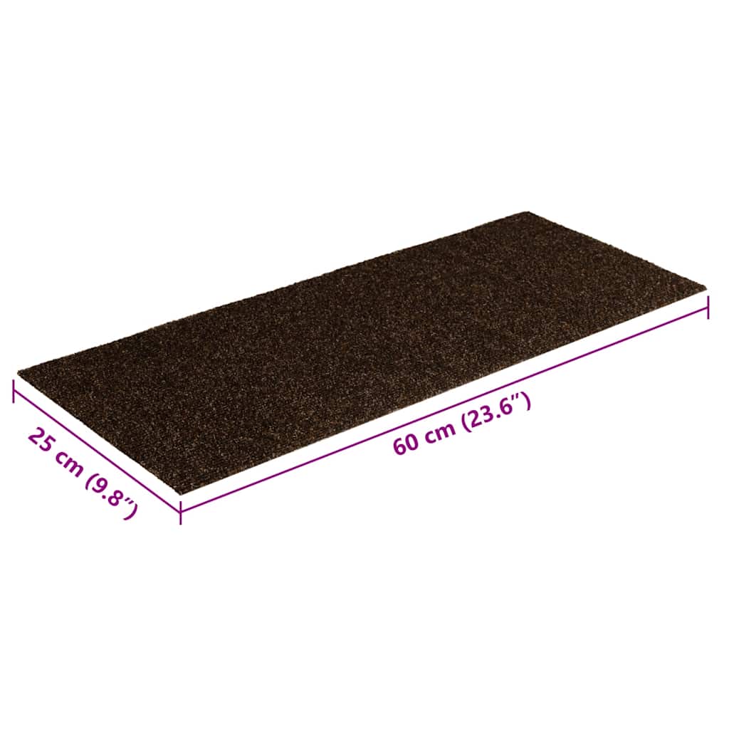 Trappematter selvklebende 30 stk 60x25 cm brune rektangulære