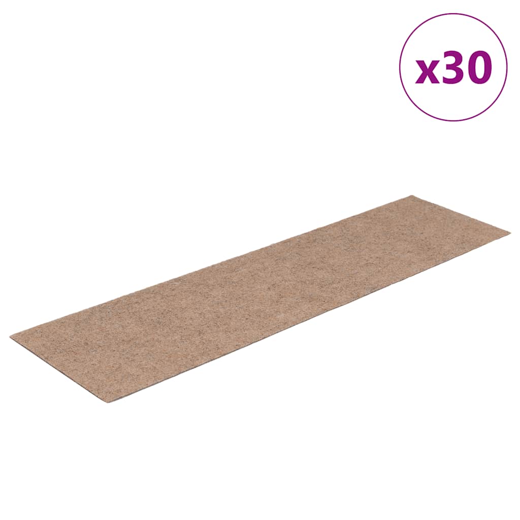 Trappematter selvklebende 30 stk 76x20 cm lysebrune rektangulære