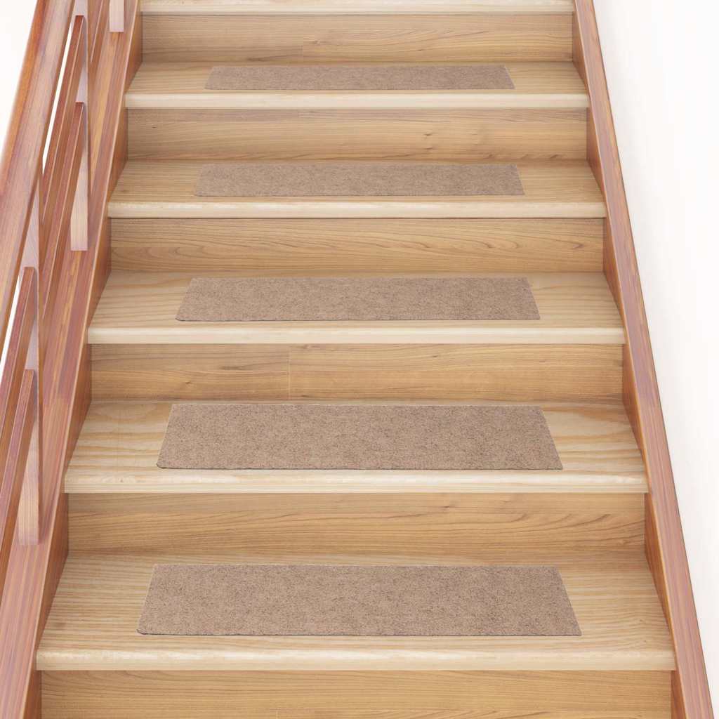 Trappematter selvklebende 30 stk 76x20 cm lysebrune rektangulære