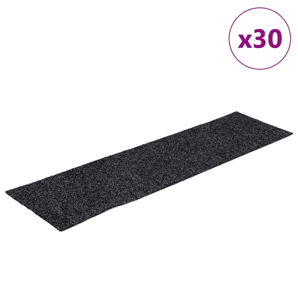 Trappematter selvklebende 30 stk 76x20 cm mørkegrå rektangulære