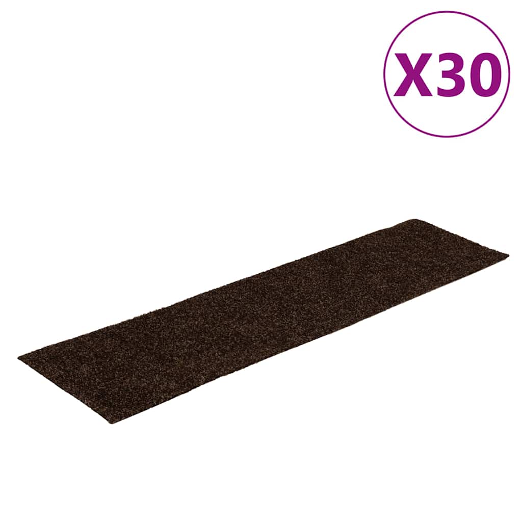 Trappematter selvklebende 30 stk 76x20 cm brune rektangulære