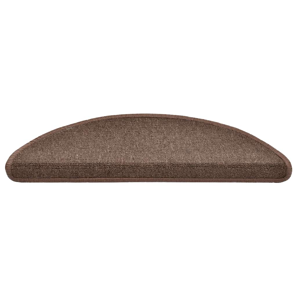 Trappematter 30 stk 56x17x3 cm kaffebrune halvrund