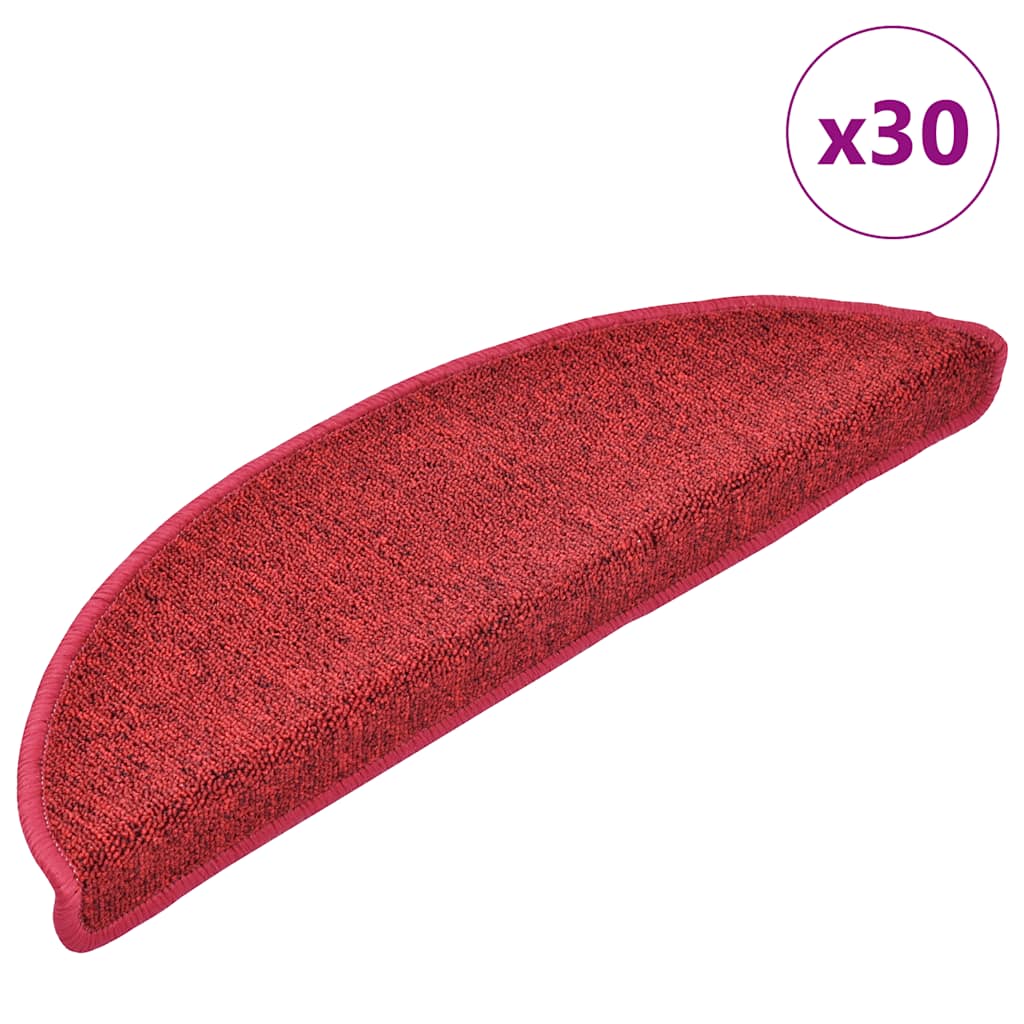 Trappematter 30 stk 56x17x3 cm rød halvrund