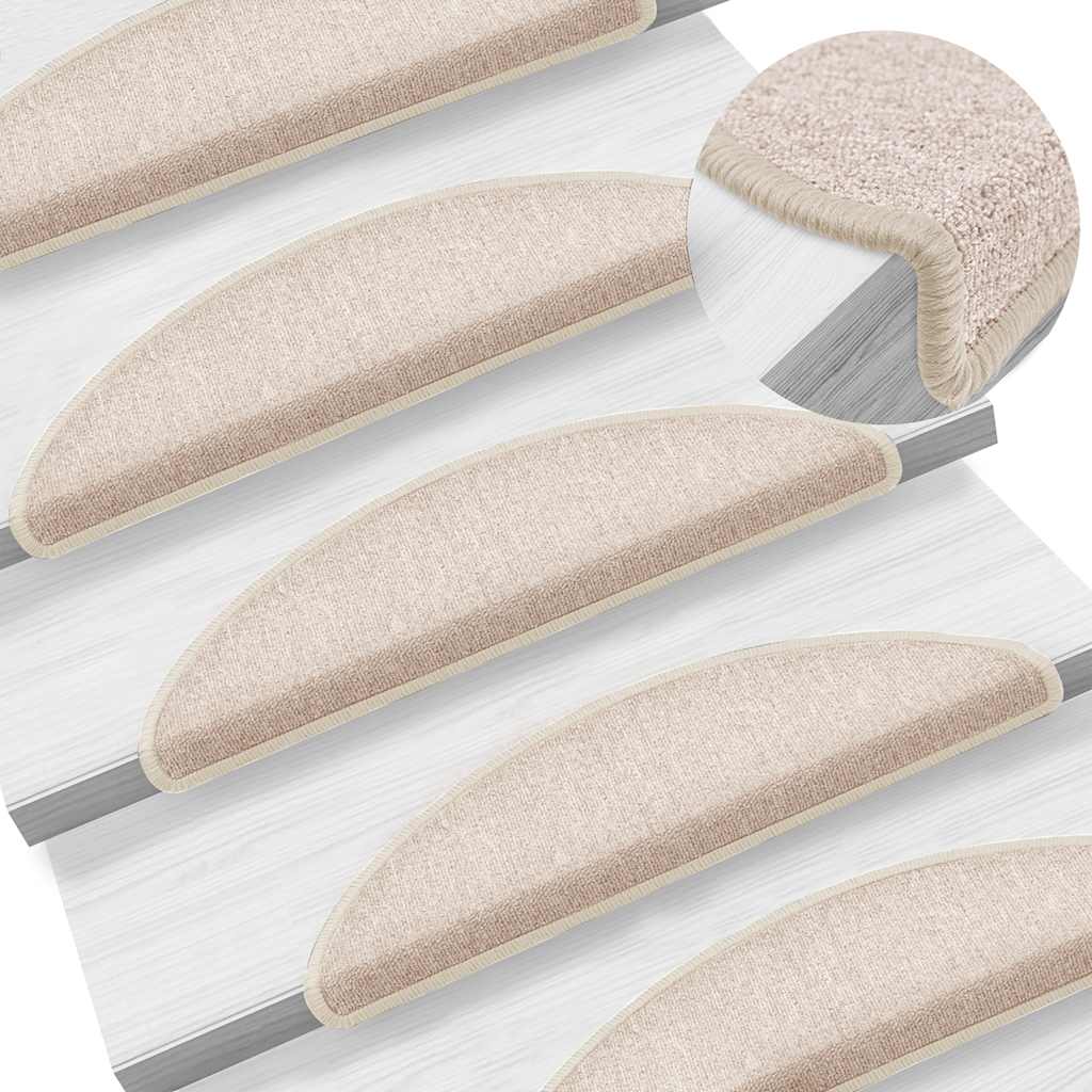 Trappematter 30 stk 56x17x3 cm taupe halvrund