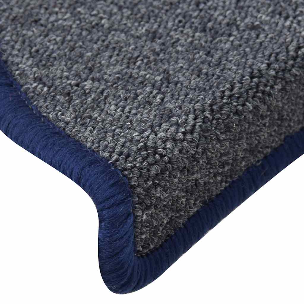 Trappematter 30 stk 56x17x3 cm mørkegrå og blå halvrund