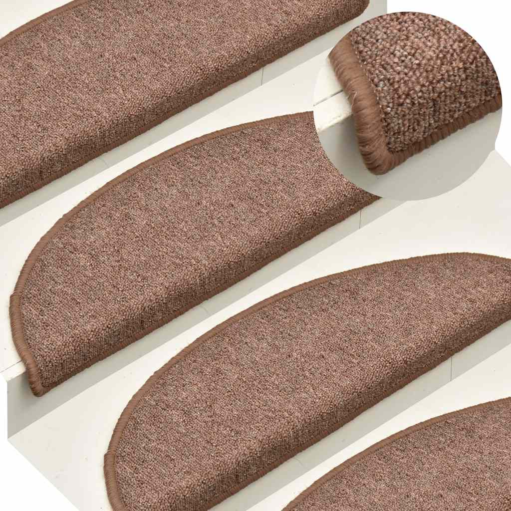 Trappematter 30 stk 56x17x3 cm brune halvrund