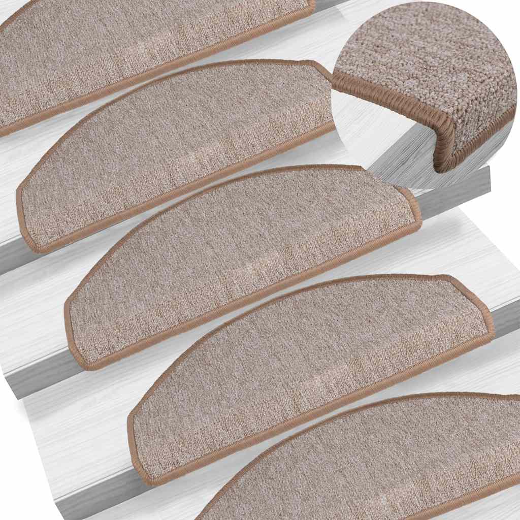 Trappematter 30 stk 65x24x4 cm lysebrune halvrund store