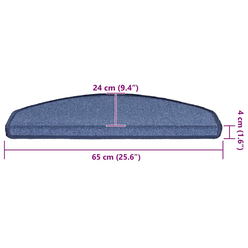 Trappematter 30 stk 65x24x4 cm blå halvrund store