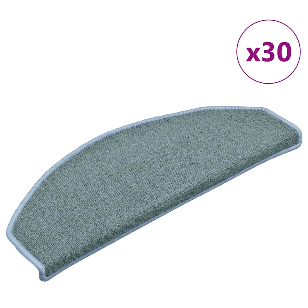 Trappematter 30 stk 65x24x4 cm sjøblå halvrund store