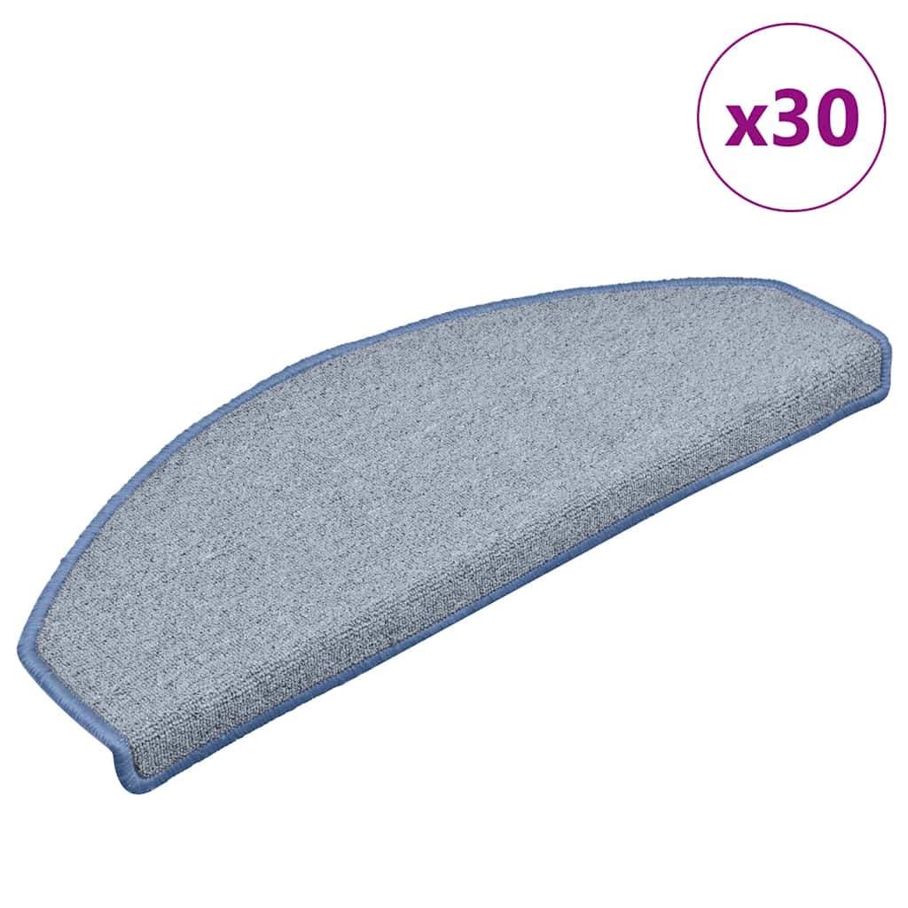 Trappematter 30 stk 65x24x4 cm lysegrå og blå halvrund store