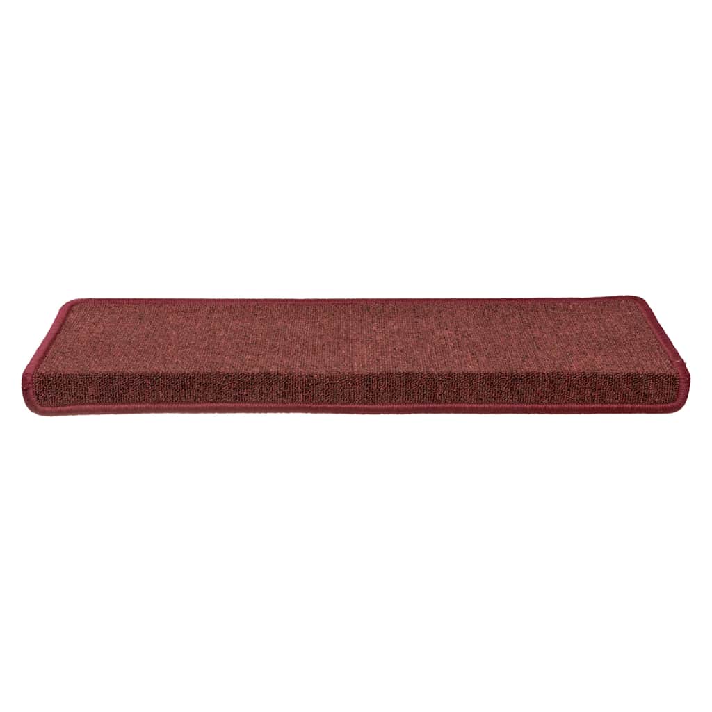 Trappematter 30 stk 65x21x4 cm bordeaux rektangulær kant