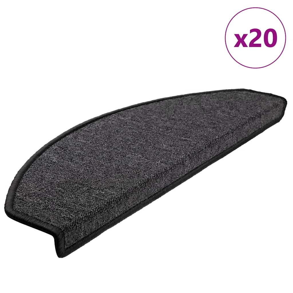 Trappematter 20 stk 65x24x4 cm antrasitt halvrund store