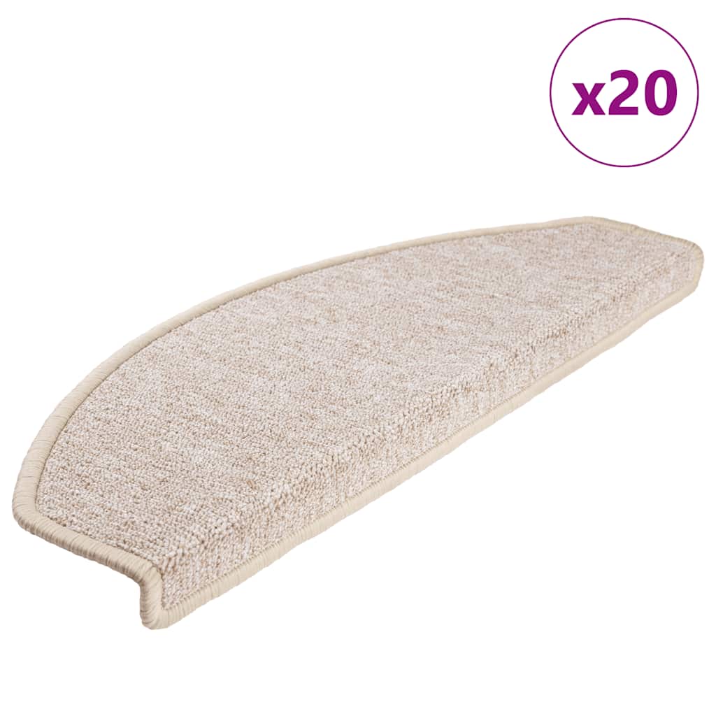 Trappematter 20 stk 65x24x4 cm taupe halvrund store
