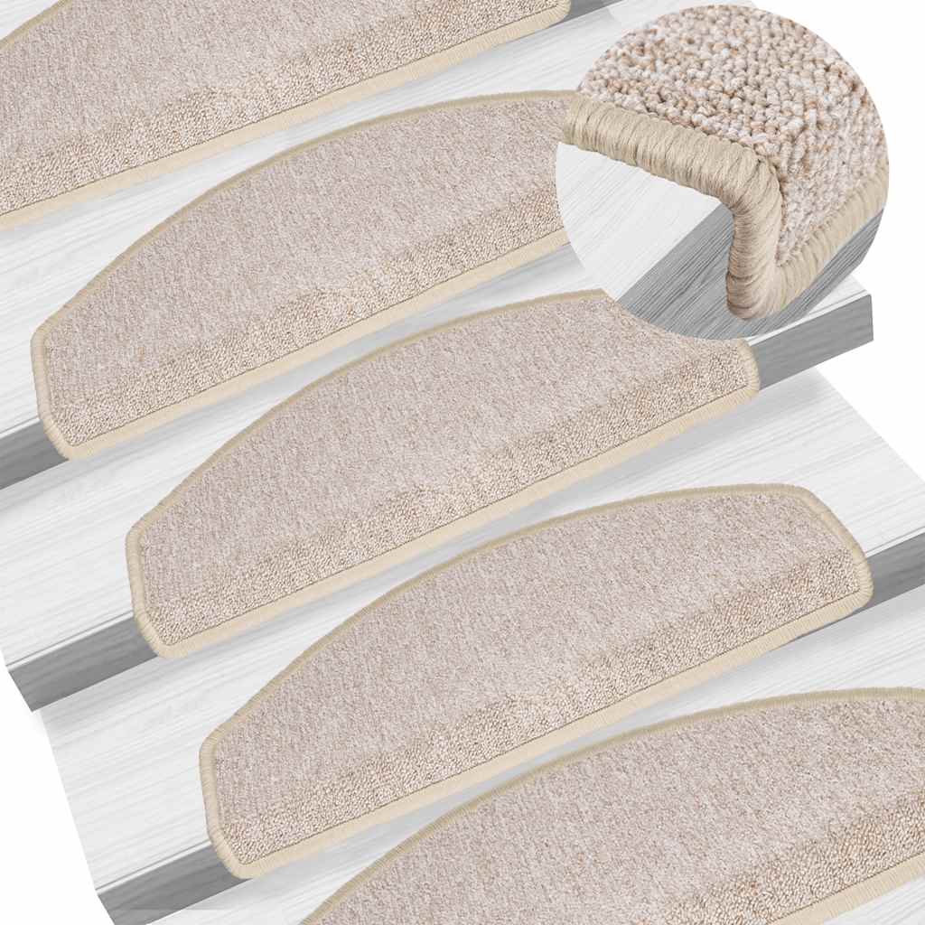 Trappematter 20 stk 65x24x4 cm taupe halvrund store