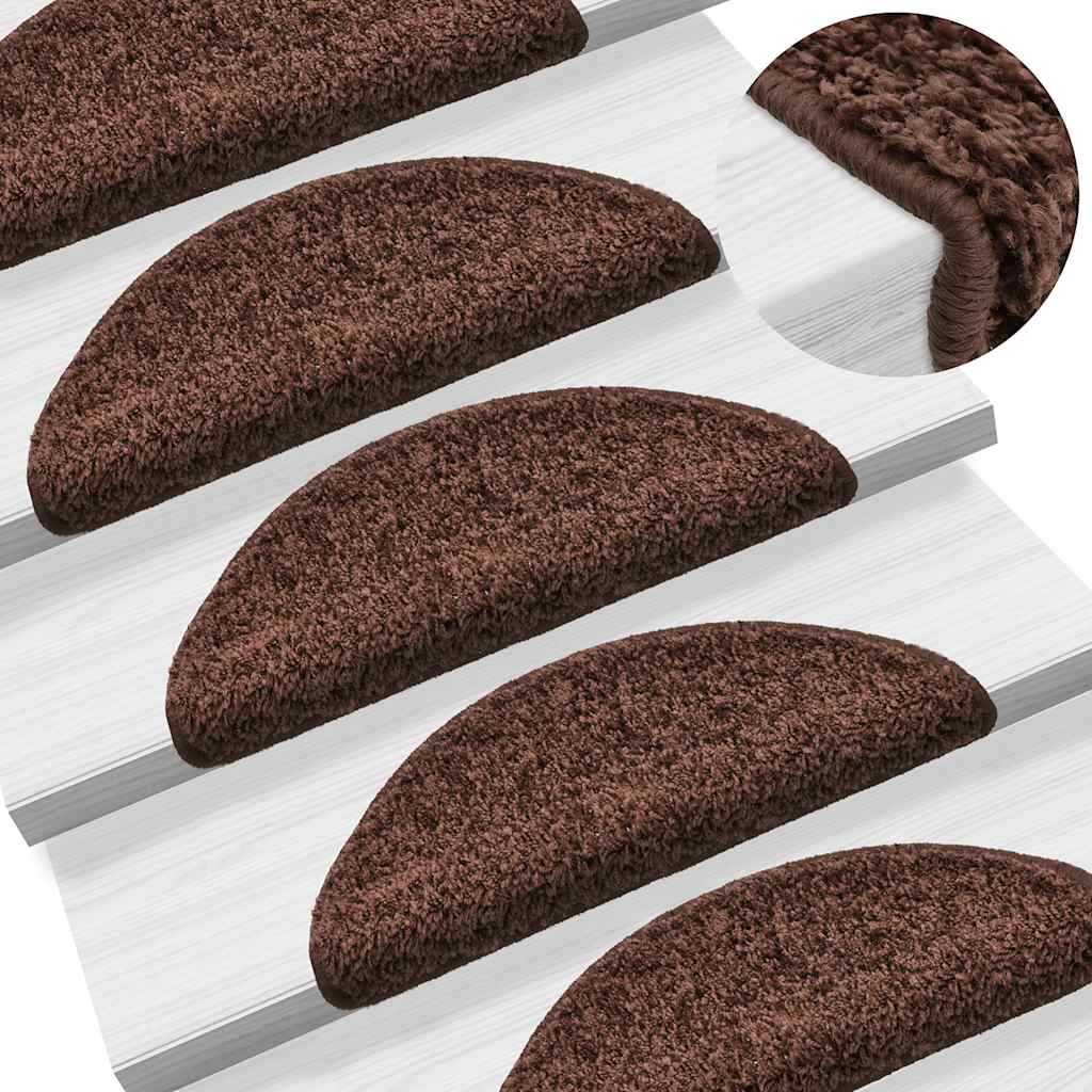 Trappematter 30 stk 56x17x3 cm brune halvrund