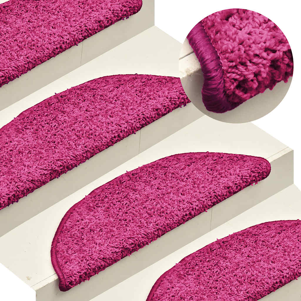 Trappematter 30 stk 56x17x3 cm rosa halvrund