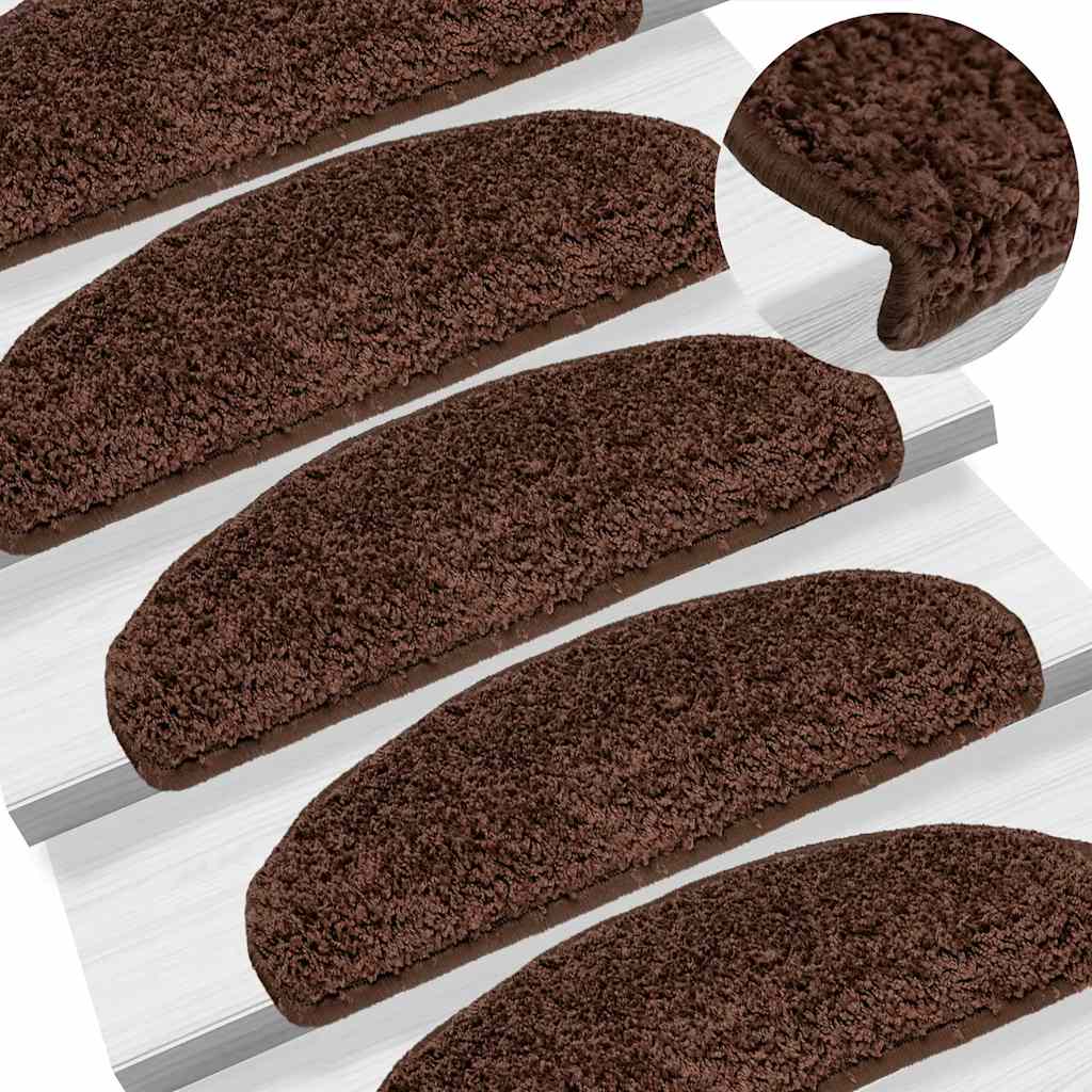 Trappematter 30 stk 65x21x4 cm brune halvrund store
