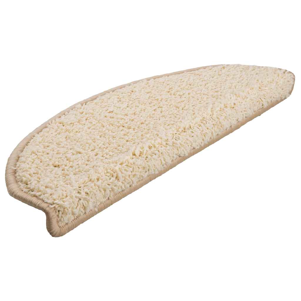 Trappematter 30 stk 65x21x4 cm kremfarget halvrund stor