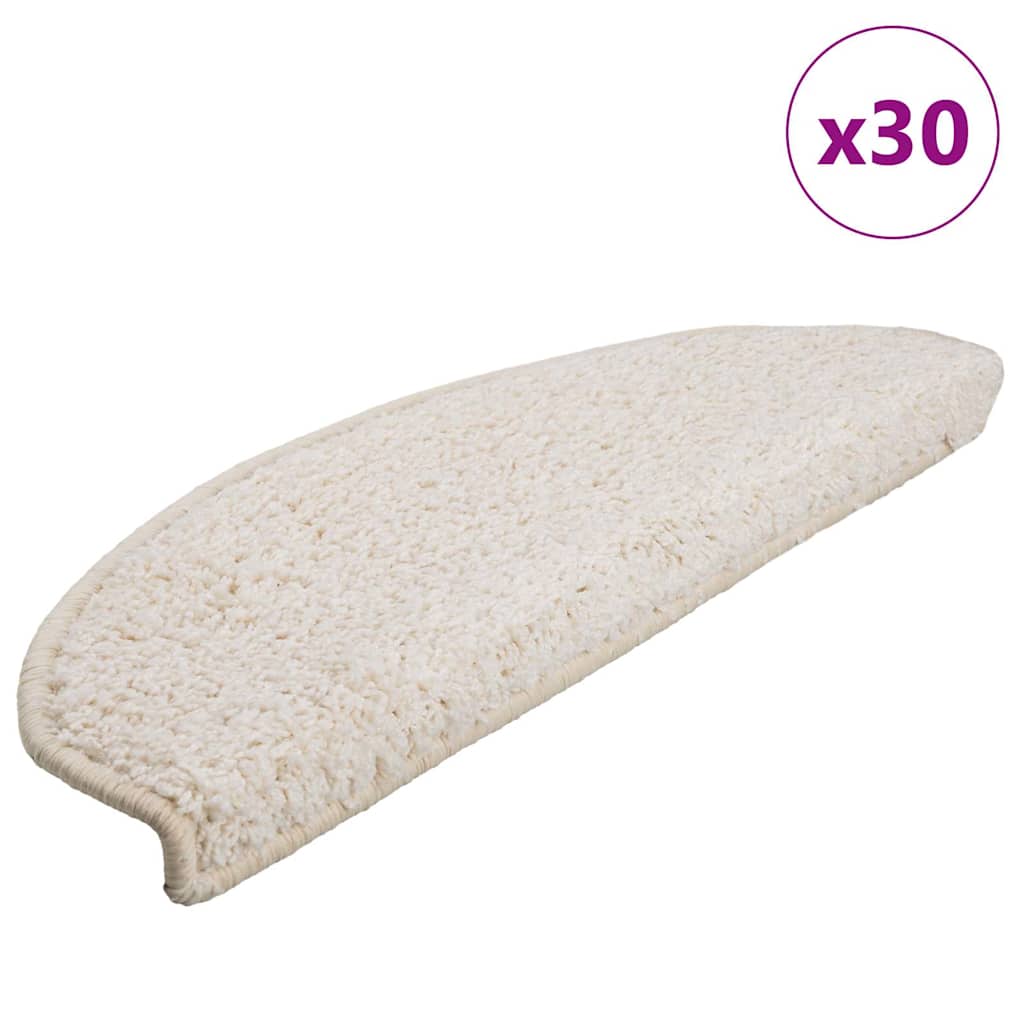 Trappematter 30 stk 65x21x4 cm hvite halvrund store