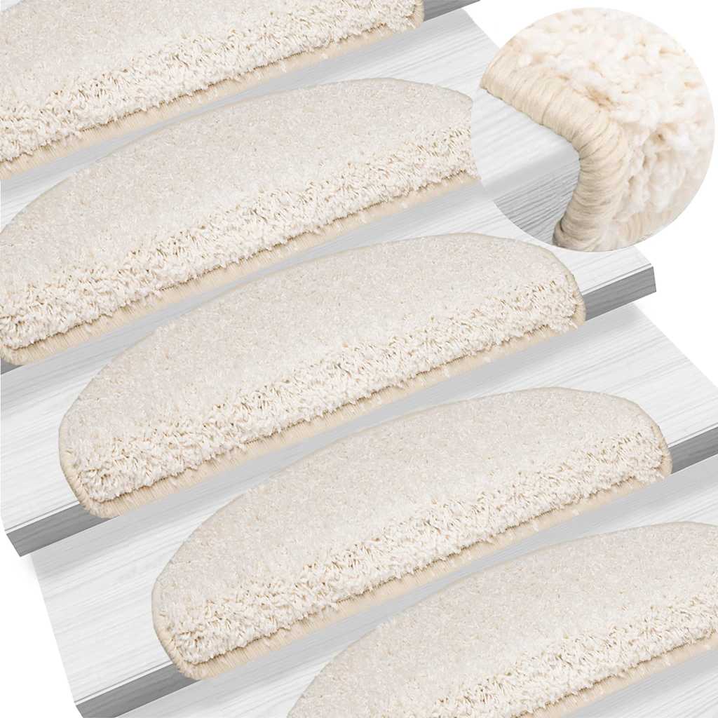 Trappematter 30 stk 65x21x4 cm hvite halvrund store