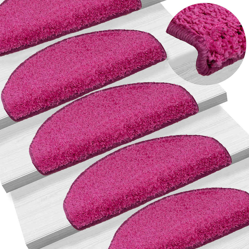 Trappematter 30 stk 65x21x4 cm rosa halvrund store