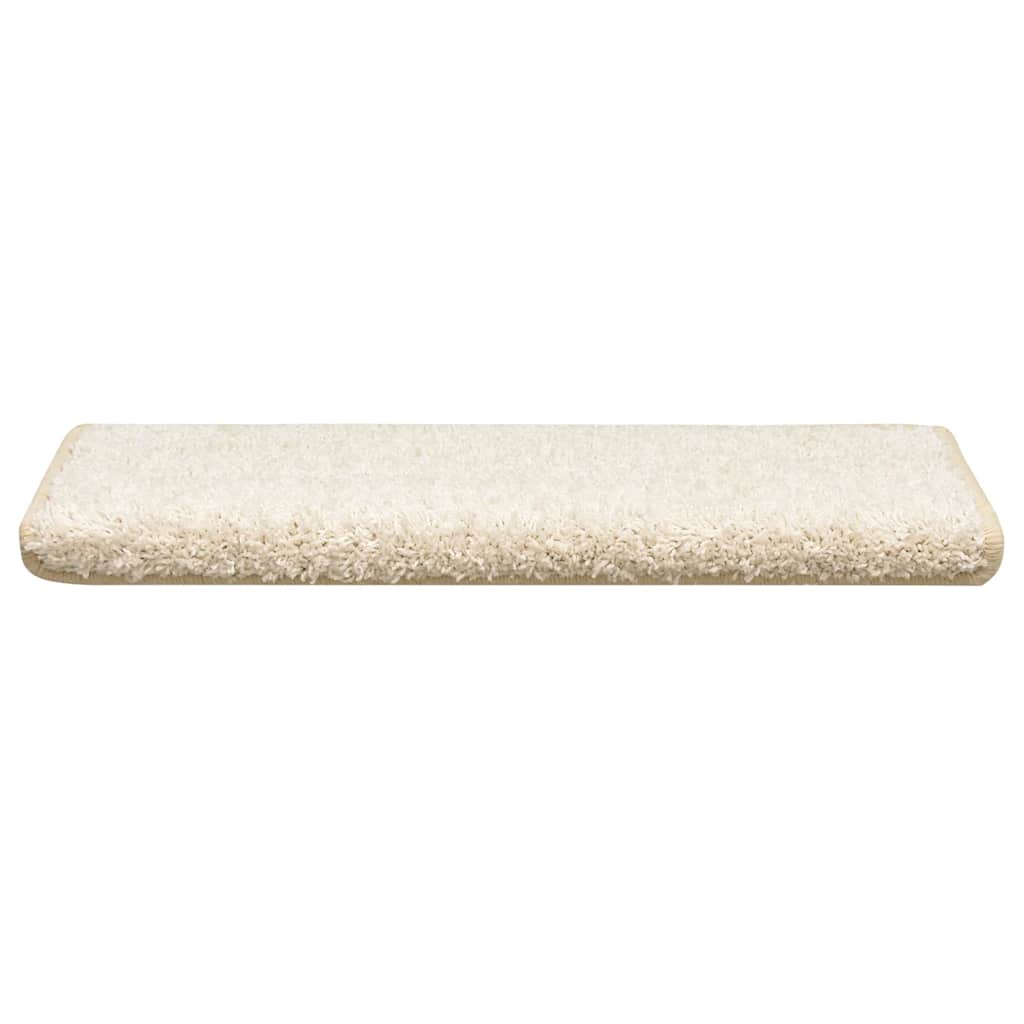 Trappematter 30 stk 65x21x4 cm hvite rektangulære kanter