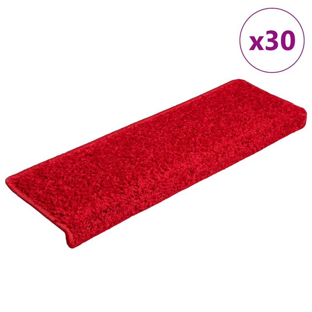 Trappematter 30 stk 65x21x4 cm rød rektangulær kant