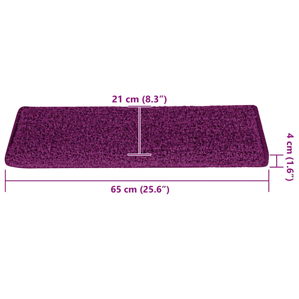Trappematter 30 stk 65x21x4 cm rosa rektangulær kant