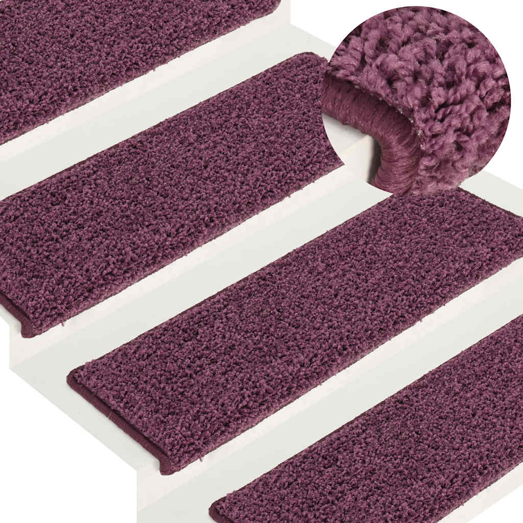 Trappematter 30 stk 65x21x4 cm mørk lilla rektangulær kant