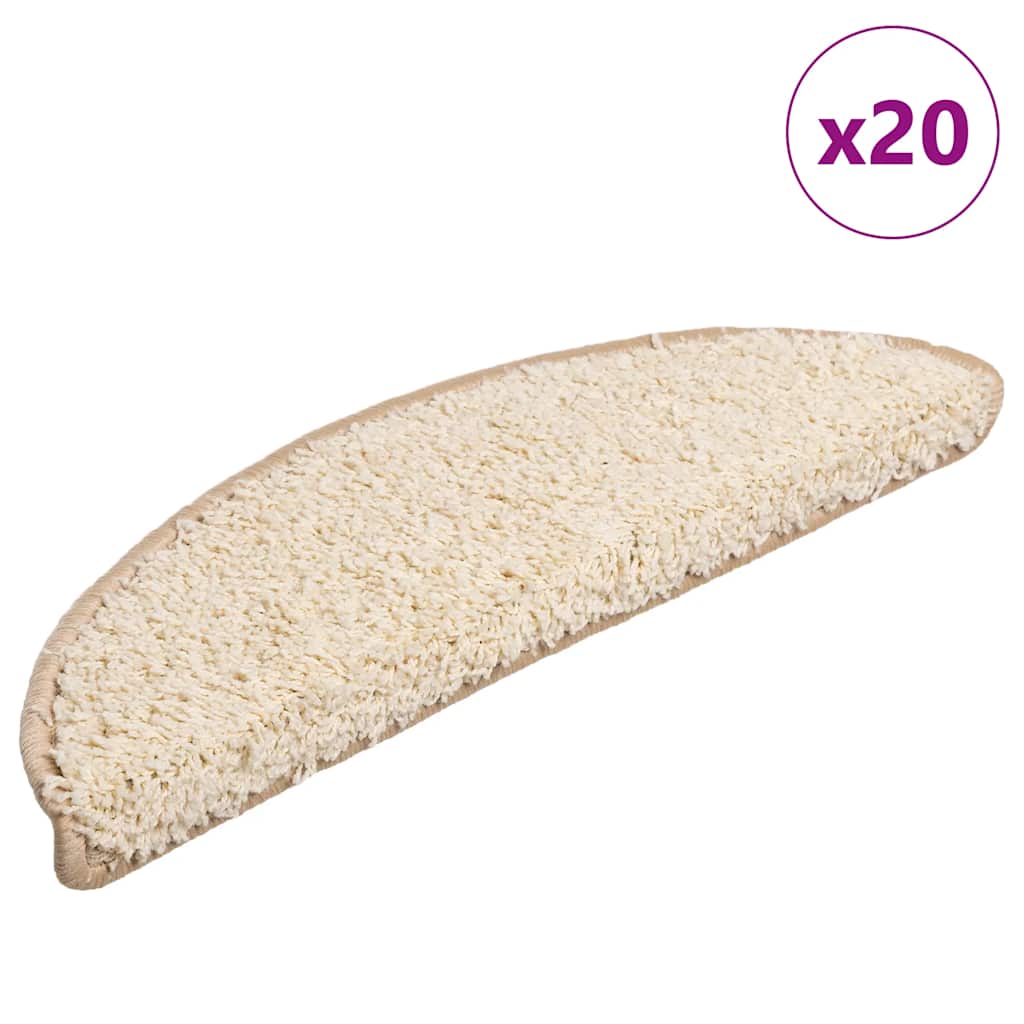 Trappematter 20 stk 56x17x3 cm kremfargede halvrund