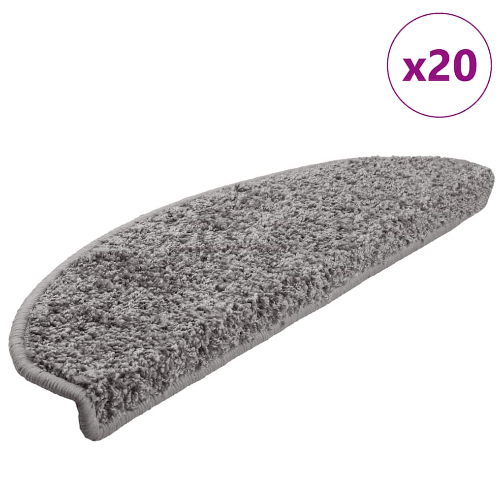 Trappematter 20 stk 65x21x4 cm grå halvrund store