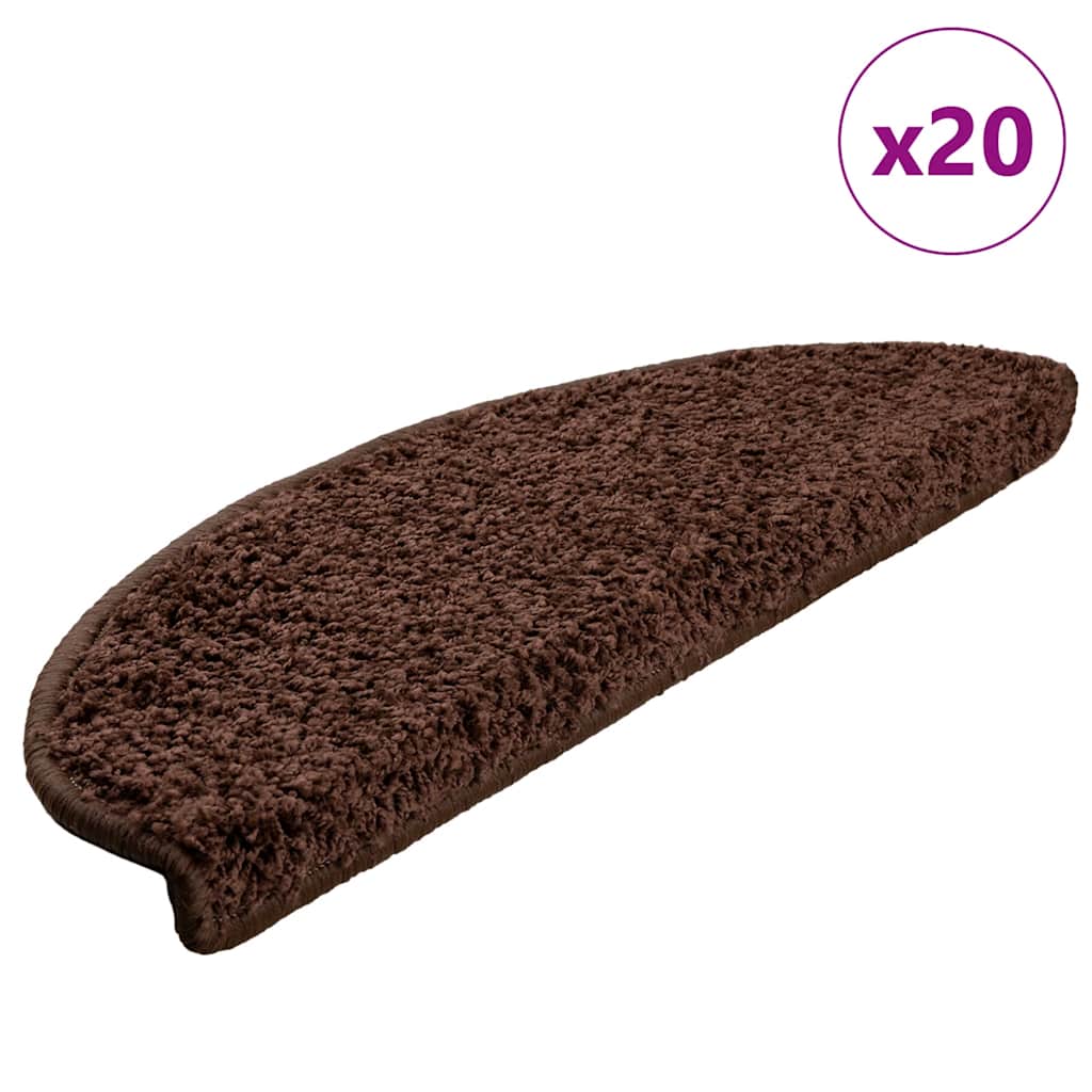 Trappematter 20 stk 65x21x4 cm brune halvrund store
