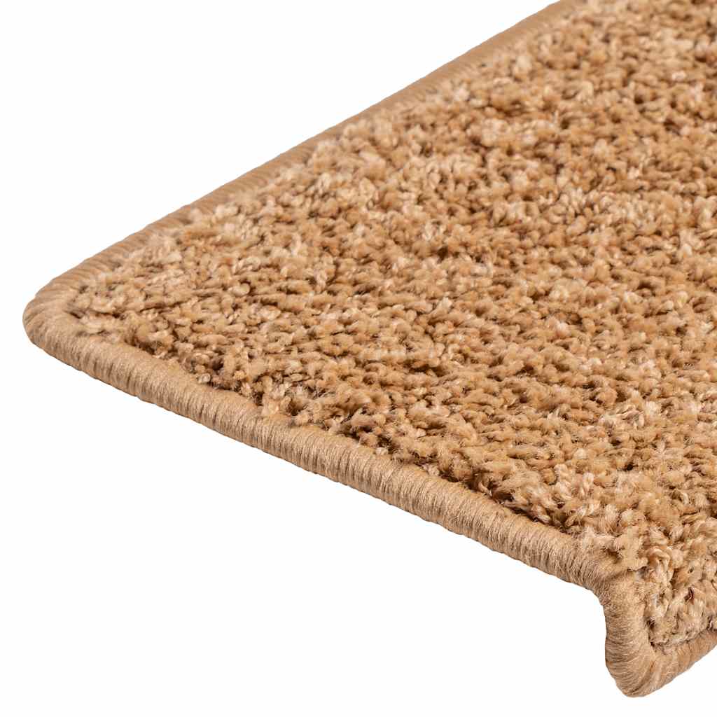 Trappematter 20 stk 65x21x4 cm beige rektangulær kant