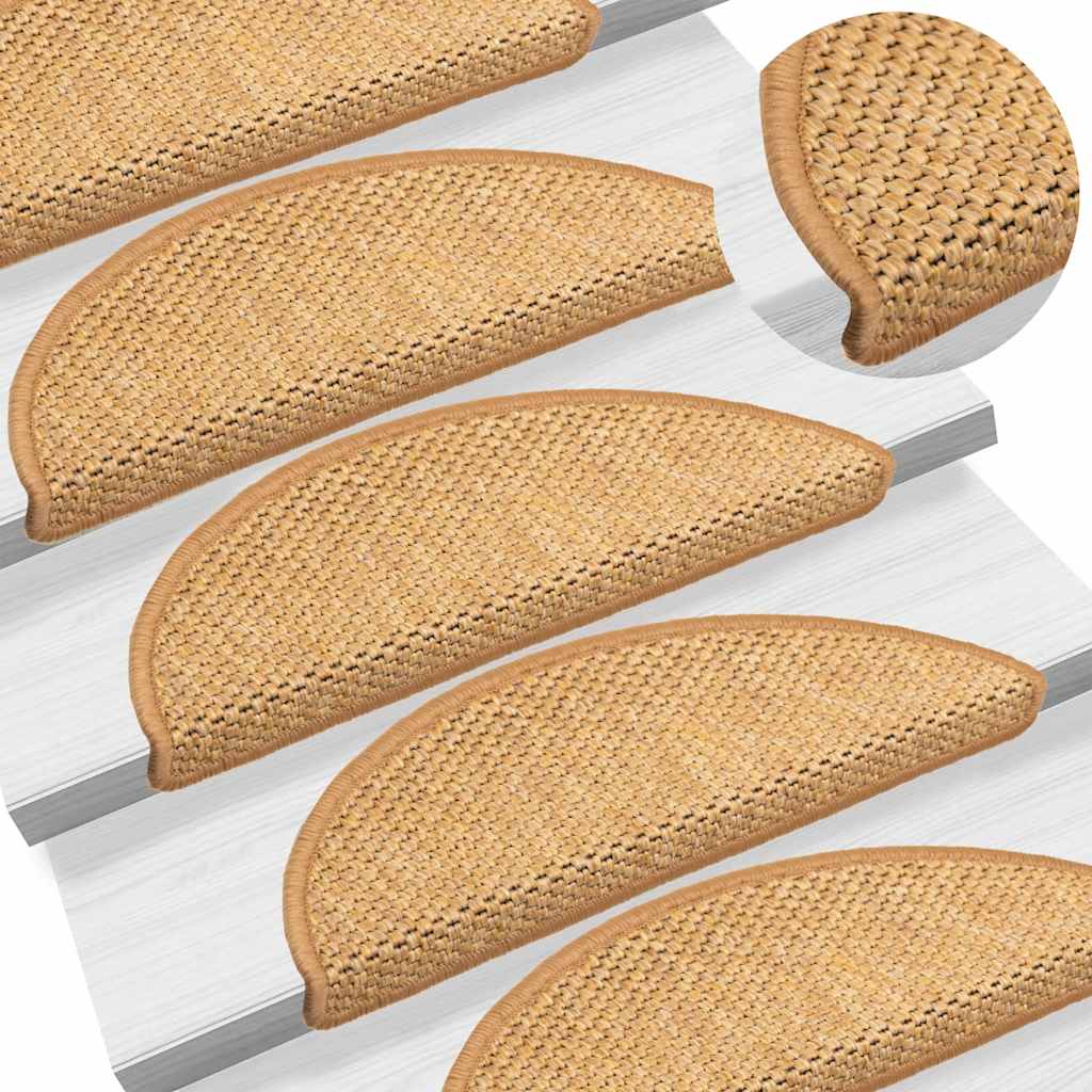 Selvklebende trappematter sisal 30 stk 56x17x3 cm sisal